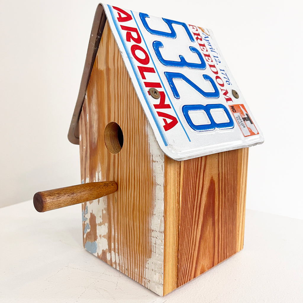 Reclaimed License Plate Birdhouse