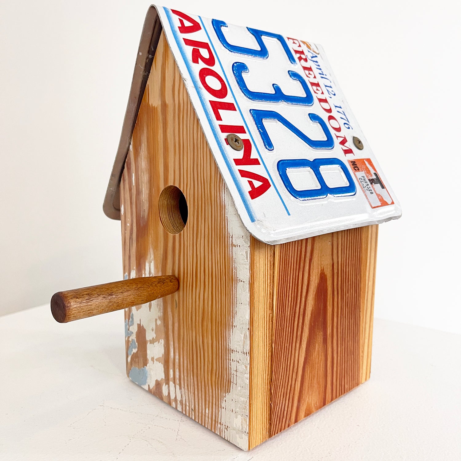 Reclaimed License Plate Birdhouse