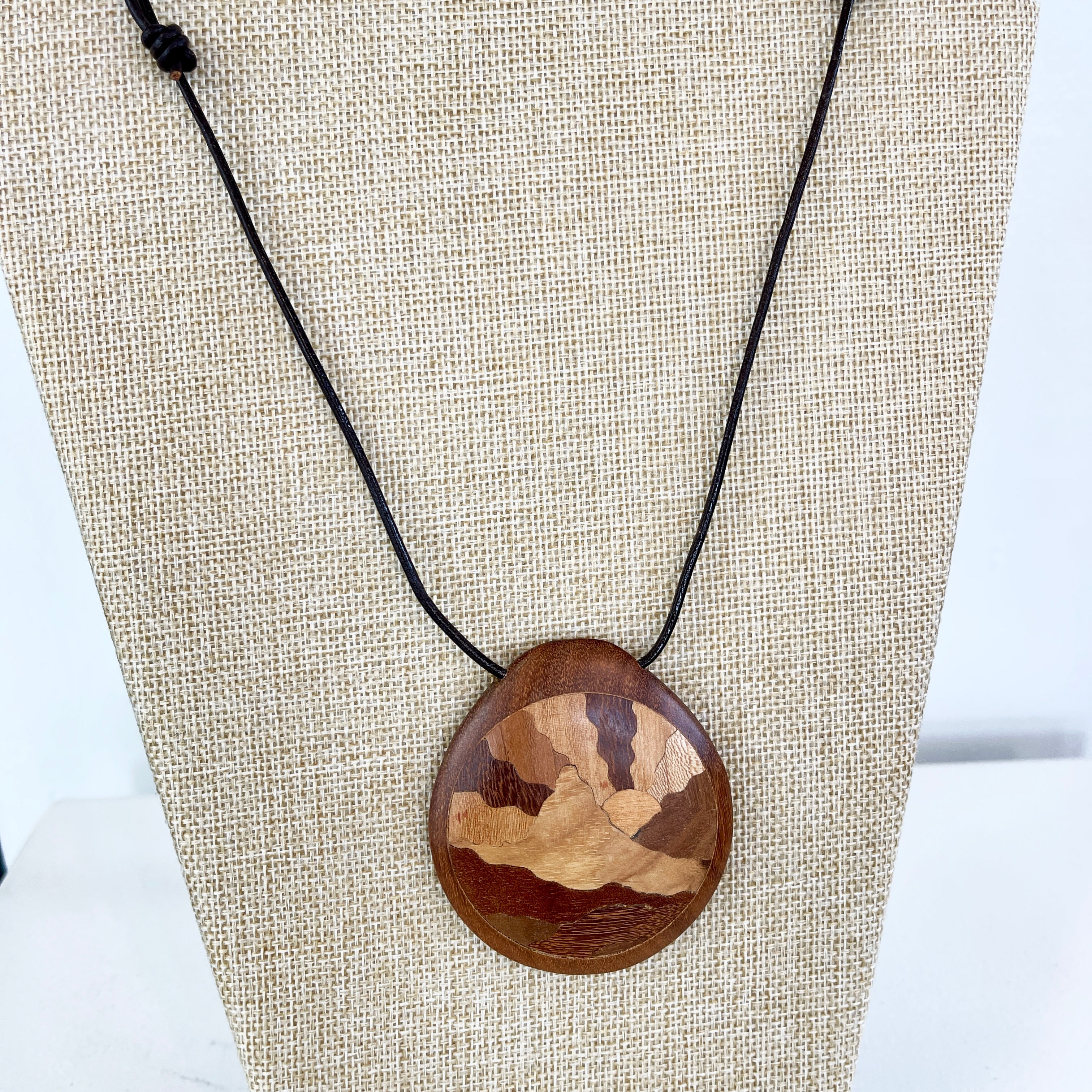 Mountain Horizon Wood Pendant
