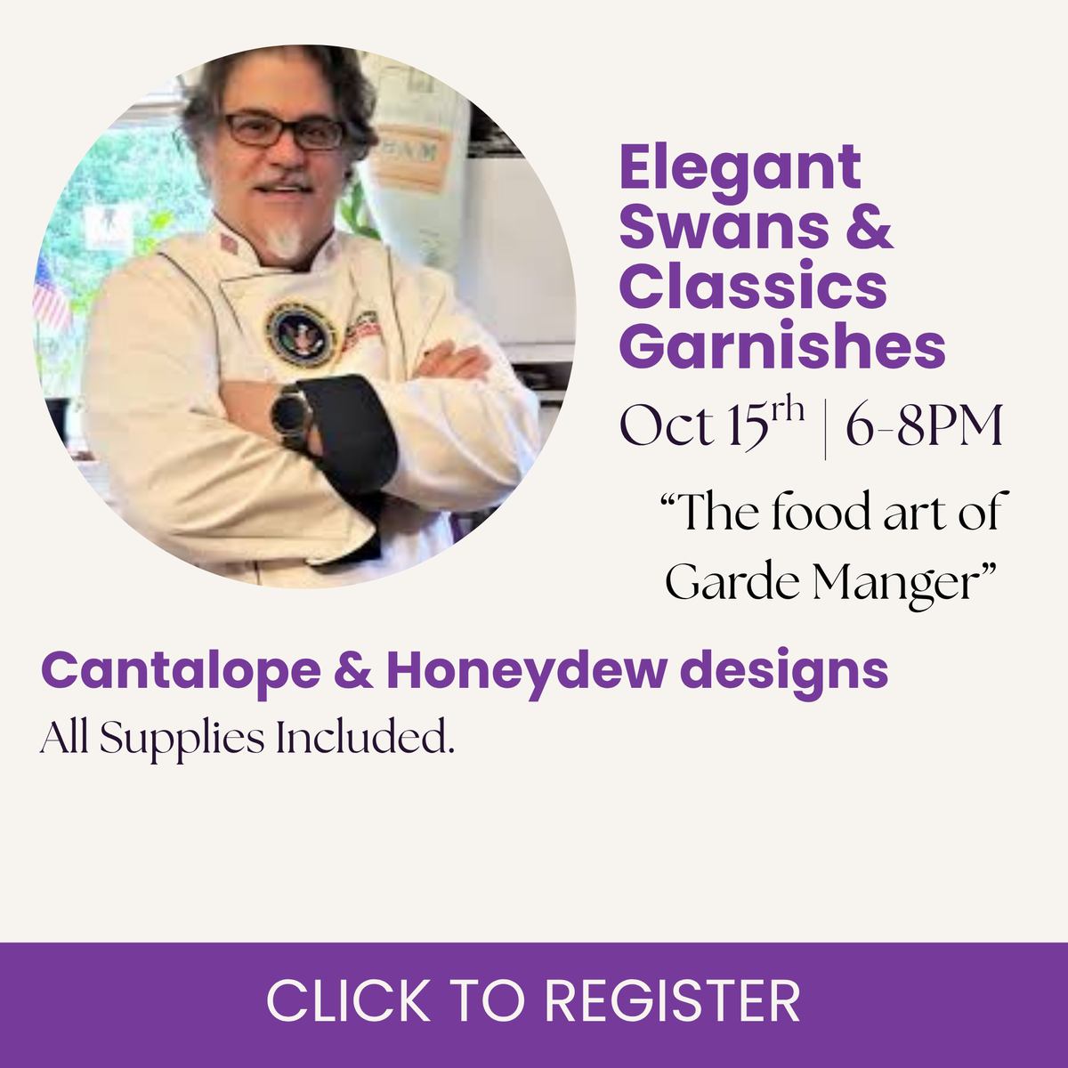 Week 3- Elegant Swans & Classics Garnishes