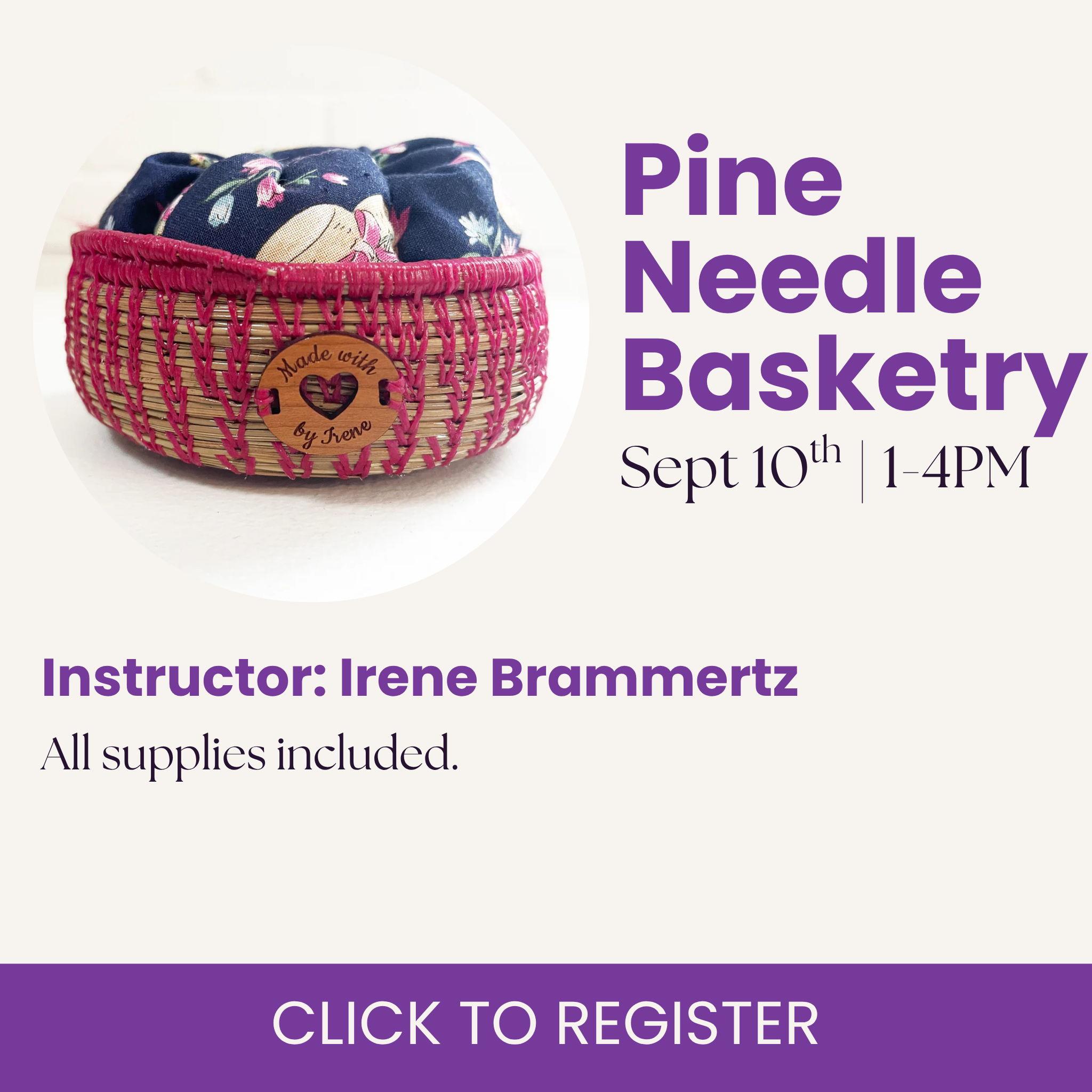 Pine Needle Basketry