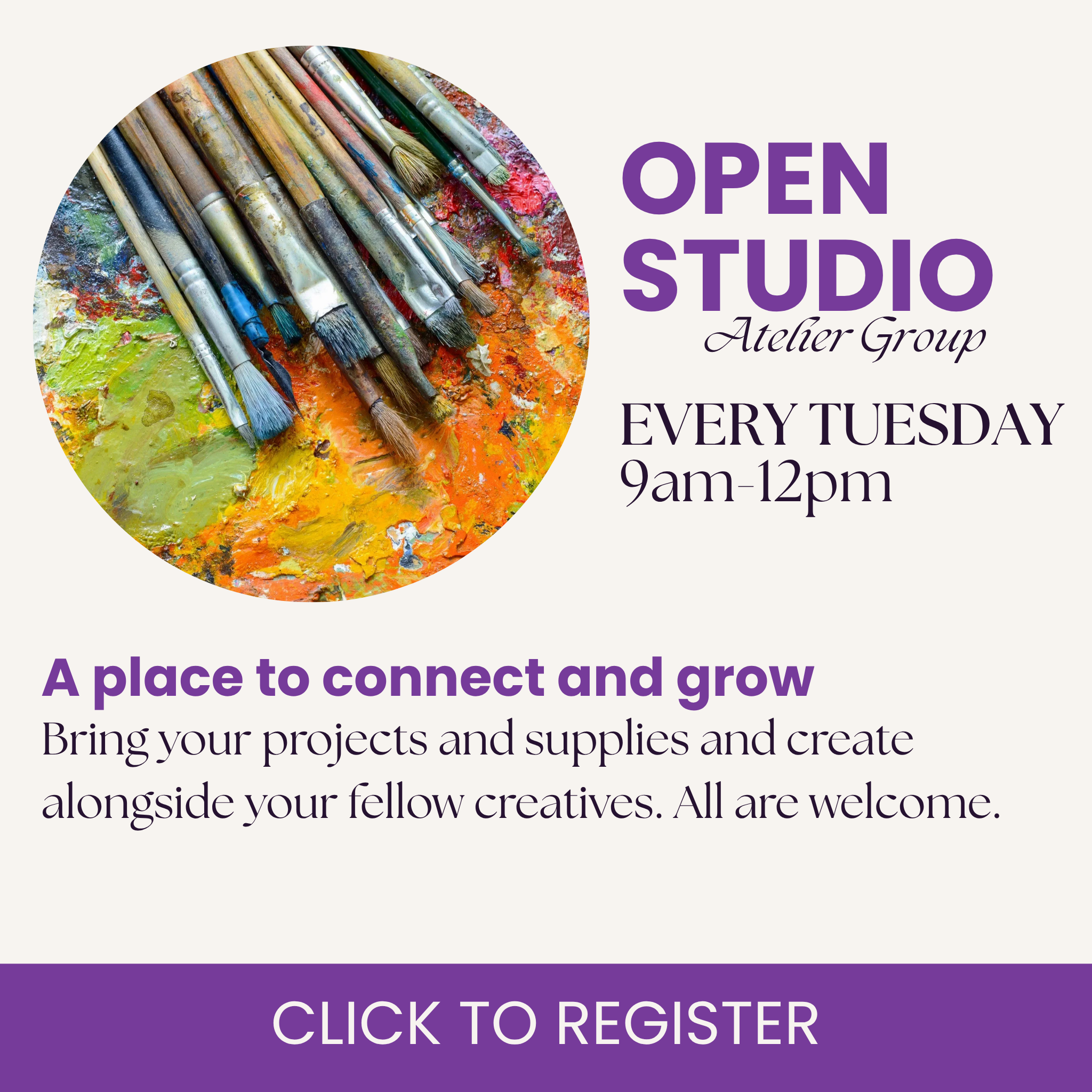 FREE Tuesday Morning OPEN STUDIO