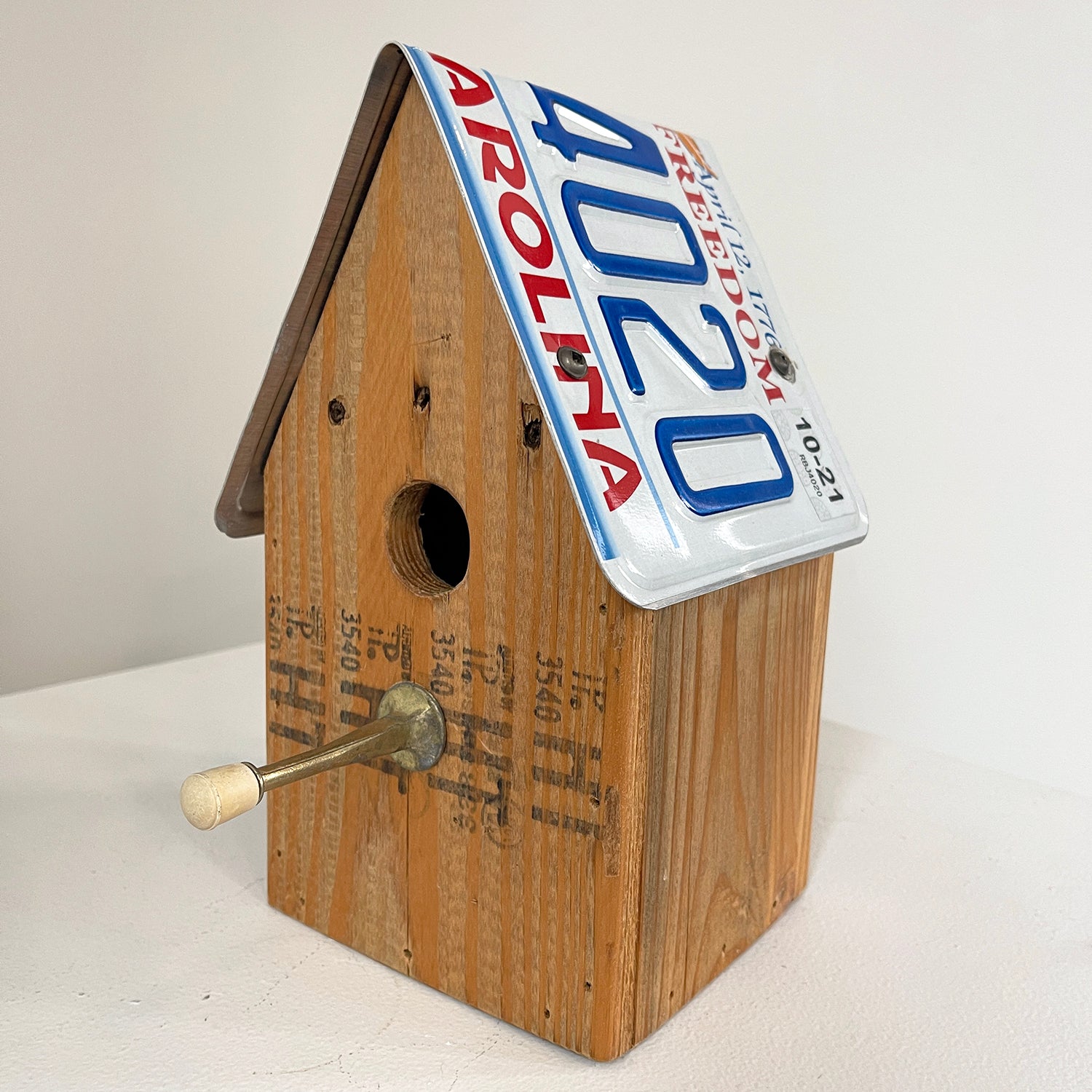 Reclaimed License Plate Birdhouse