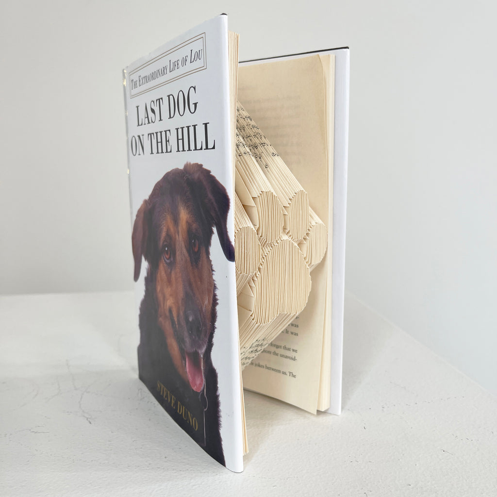 Paws on the Page • Folded Book Sculpture