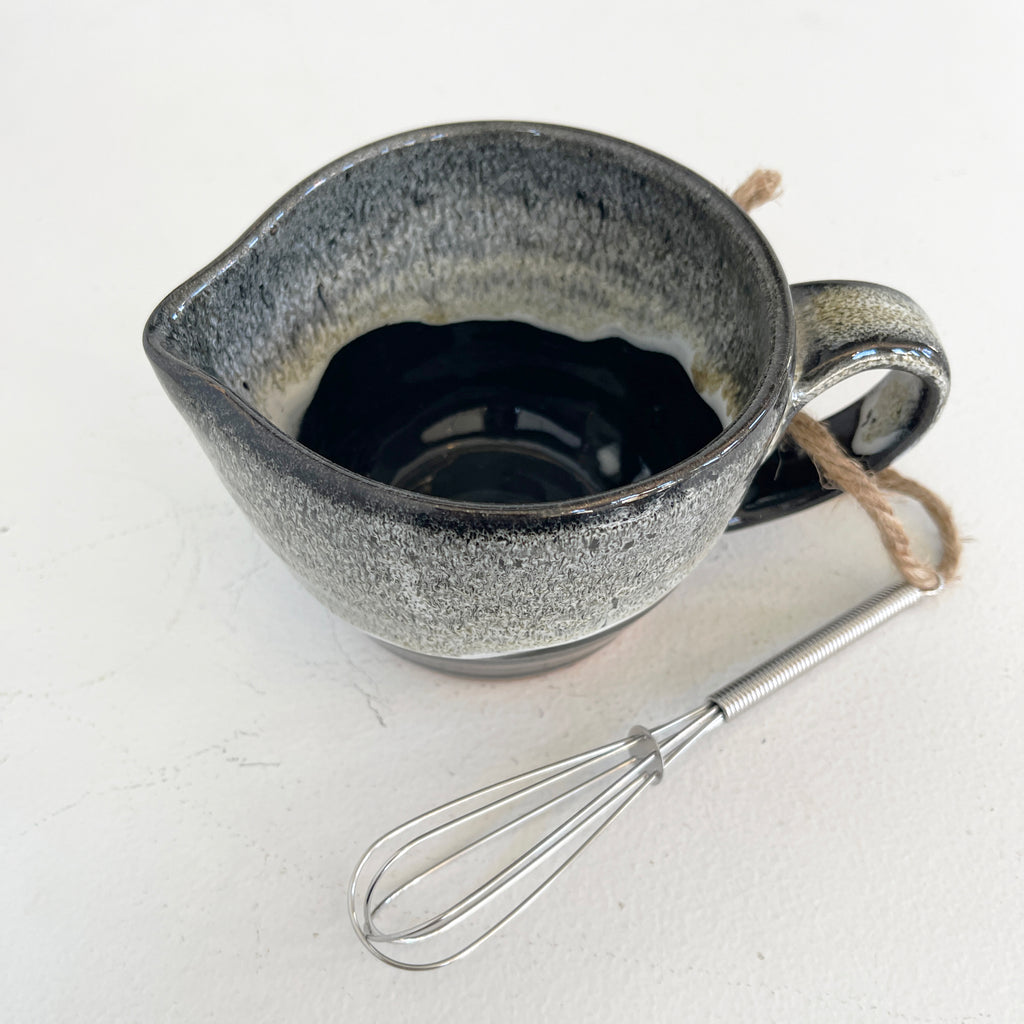 Stoneware Batter Bowl with Mini Whisk