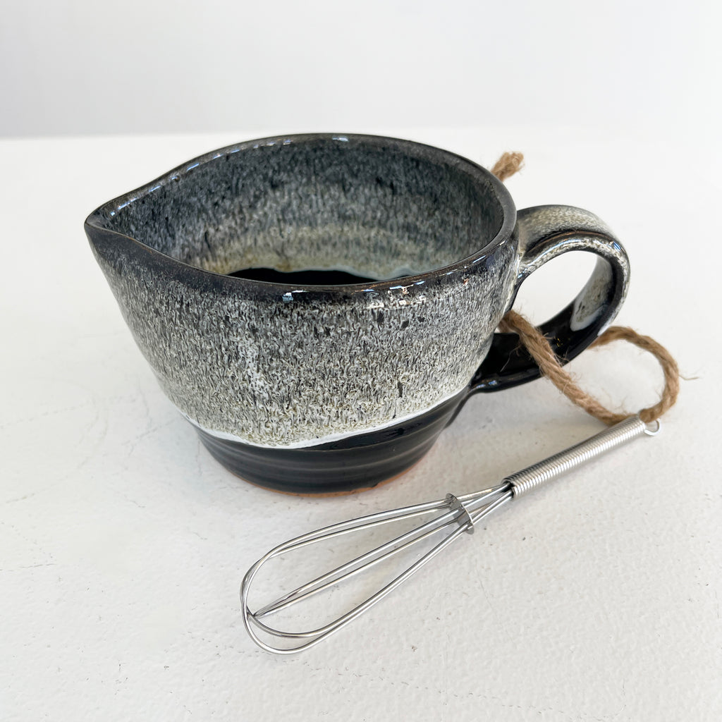 Stoneware Batter Bowl with Mini Whisk
