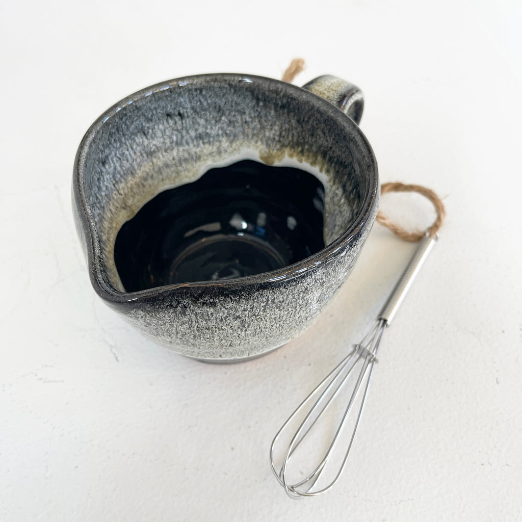 Stoneware Batter Bowl with Mini Whisk