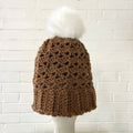 Cozy Crochet Beanie with Fur Pom