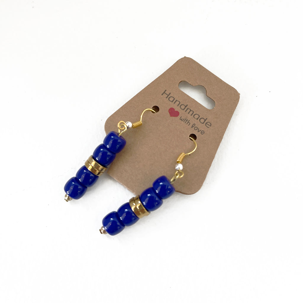 Blue & Gold Earrings