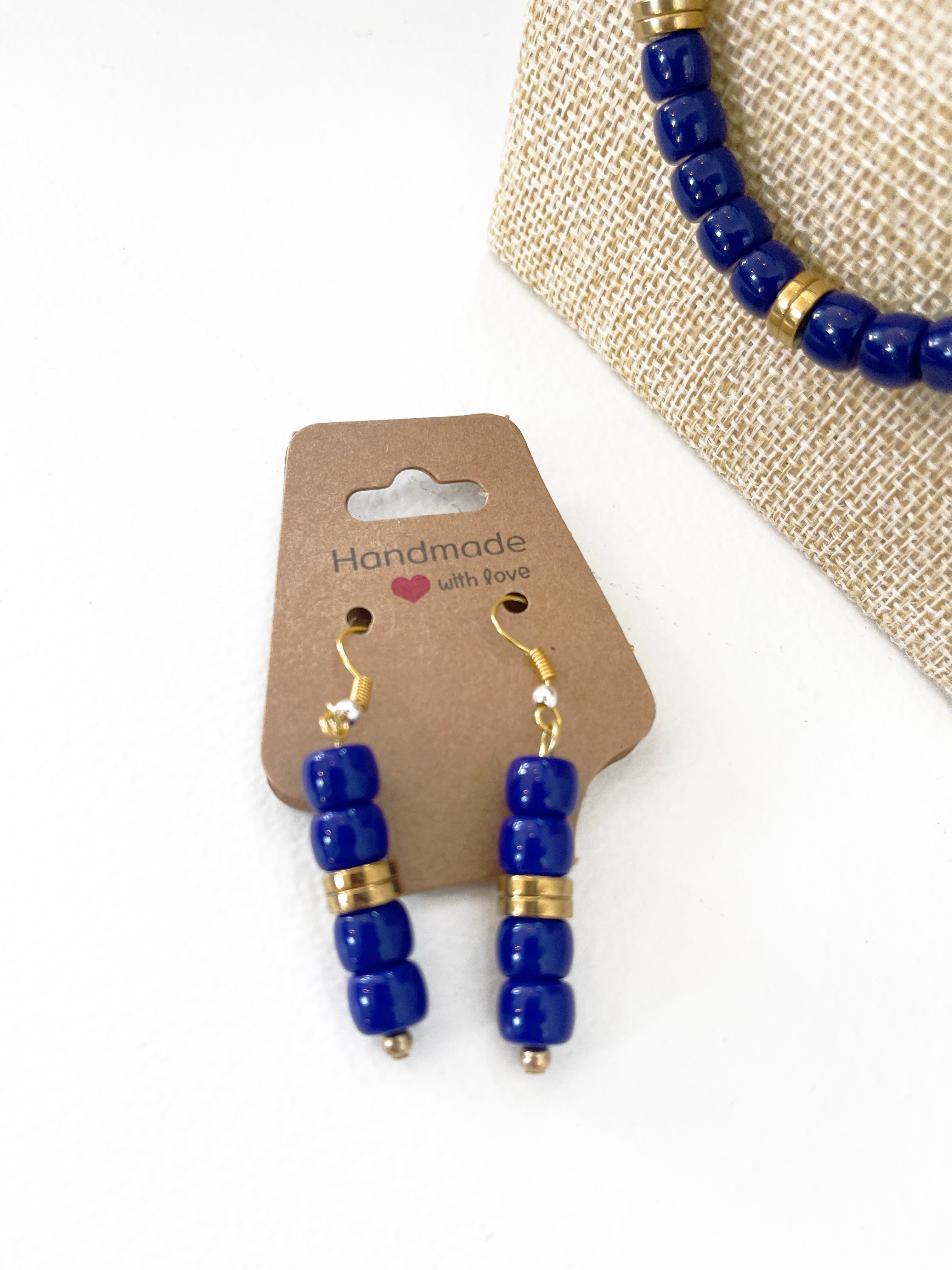 Blue & Gold Earrings
