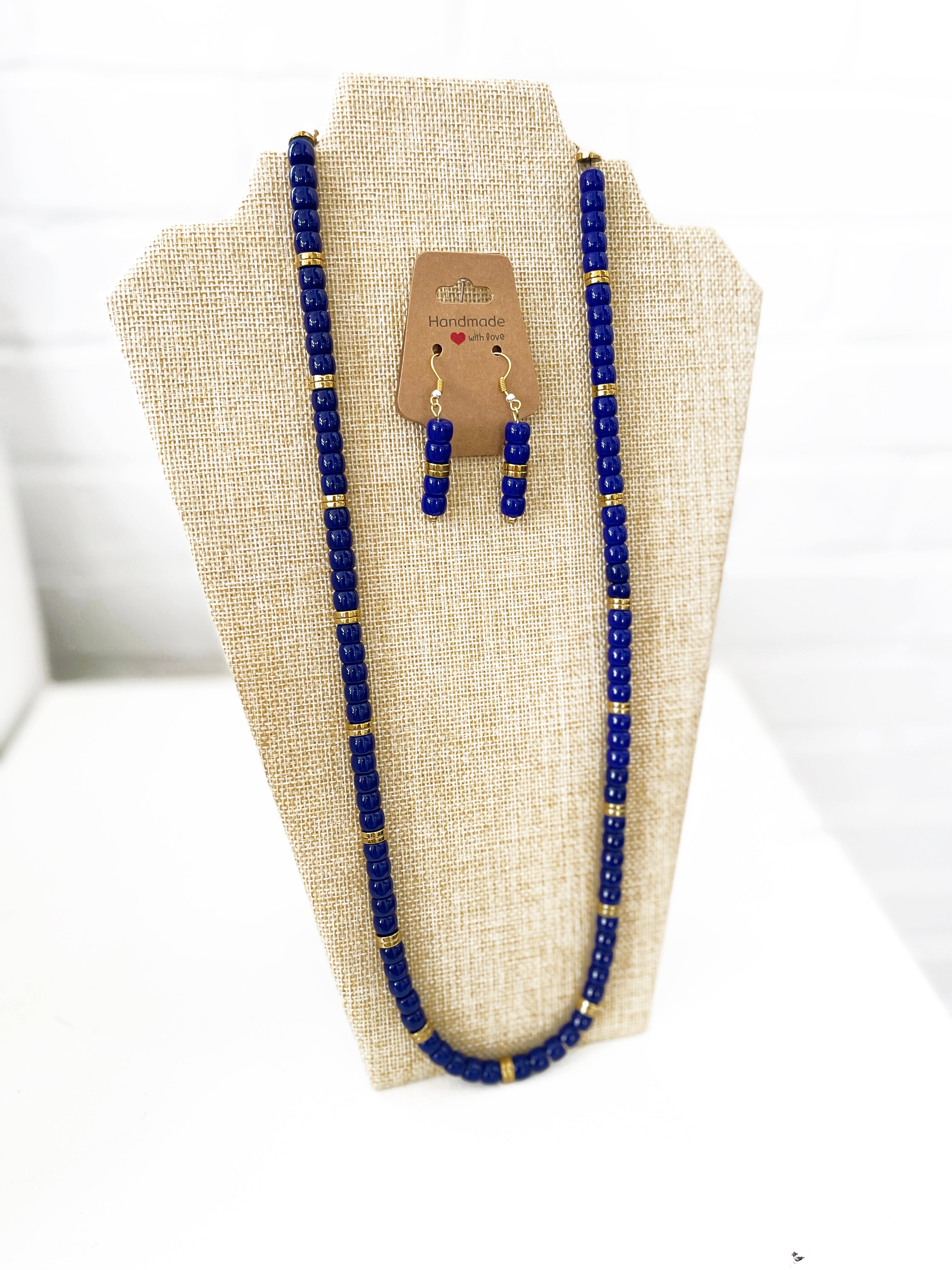 Blue & Gold Earrings