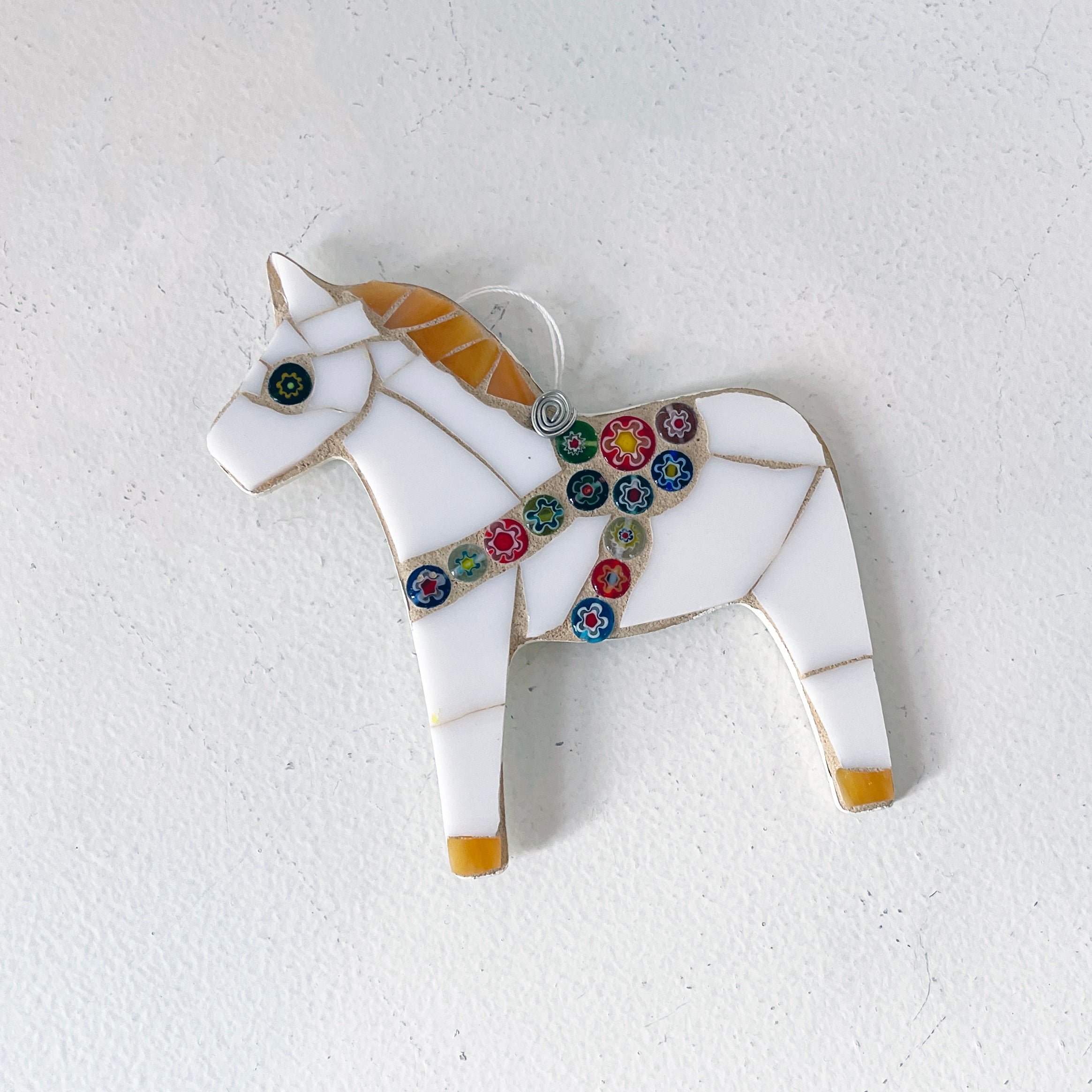 Mosaic Swedish Dala Horse