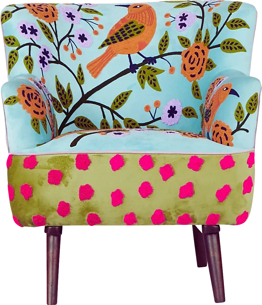 Tansya Blue/Multi Accent Chair (4)