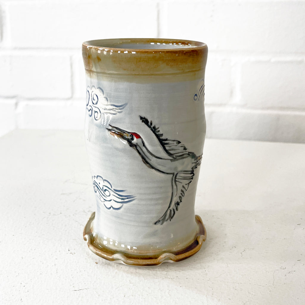 Crane in Quiet Flight Tumbler